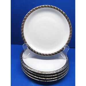Rosenthal Gloriette Platin Coupe Soup Bowls 8.5" diameter set of 5